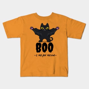 Boo, I mean Meow! Adorable Halloween CatBat Kids T-Shirt